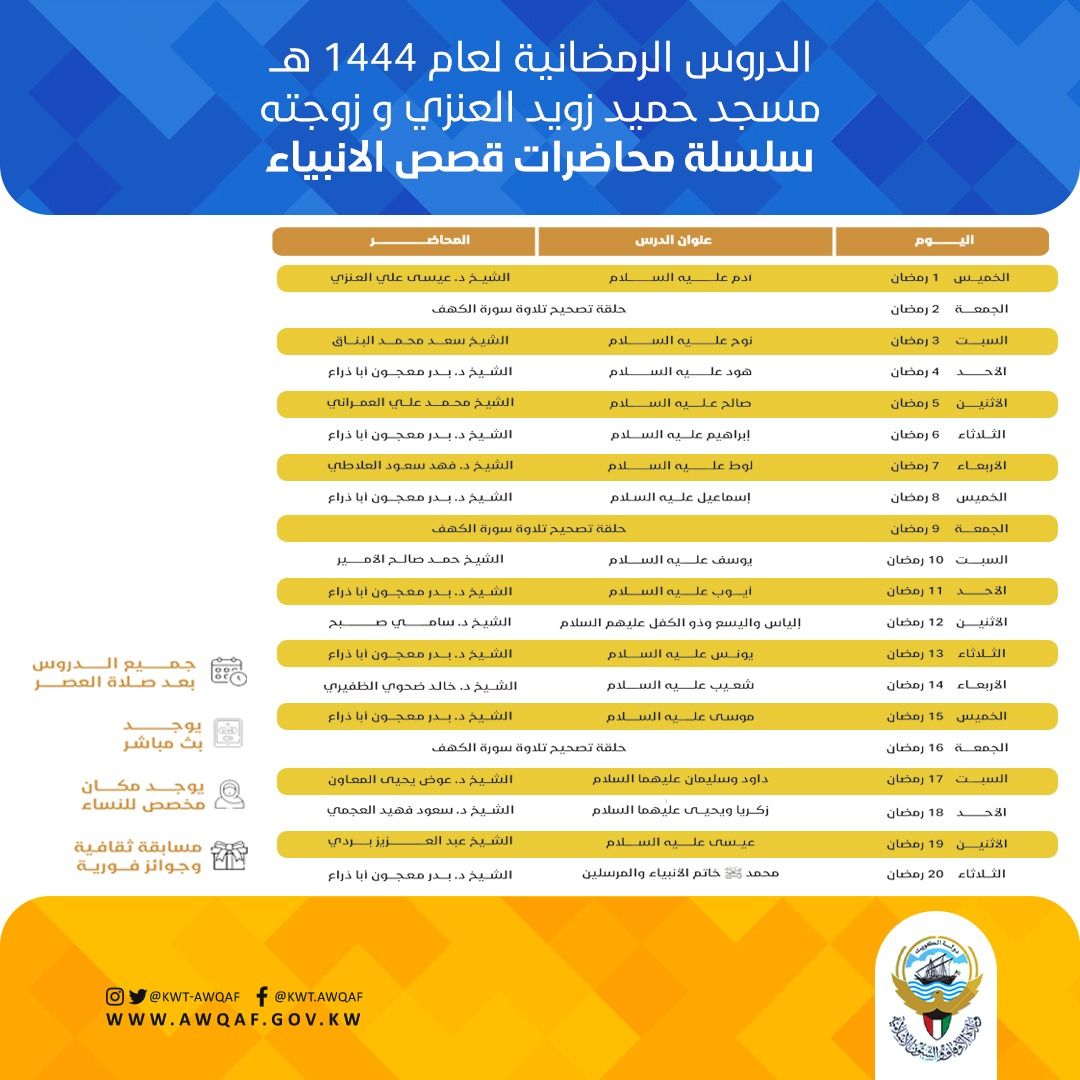 الدروس الرمضانية 1444هـ 